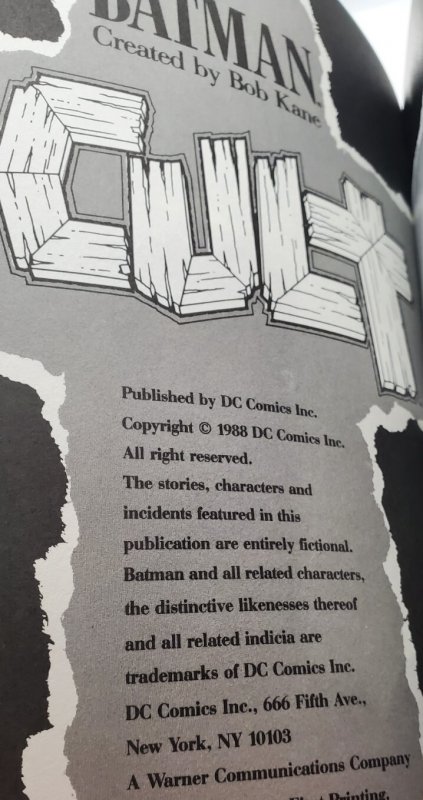 Batman The Cult Book: 4 Combat (1988) DC Comics Deacon Blackfire NM/MT