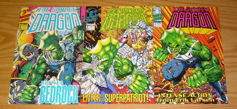 Savage Dragon #1-3 VF/NM complete series - erik larsen - sewer poster