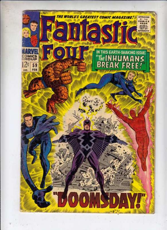 Fantastic Four #59 (Feb-67) VG+ Affordable-Grade Fantastic Four, Mr. Fantasti...