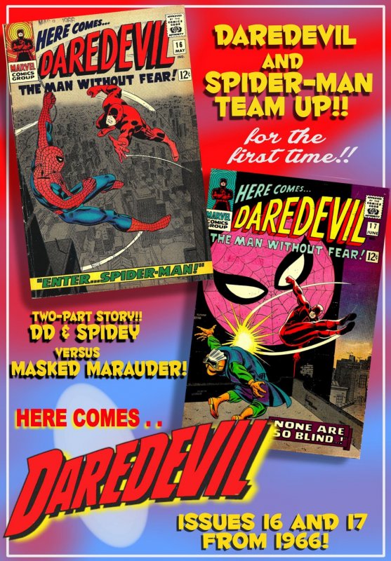 DAREDEVIL 16 & 17 (1966) 4.5VG+  John Romita1st SPIDER-MAN!  2pt Story