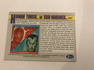 HUMAN TORCH VS. SUB-MARINER #93 : Marvel Universe Series 2 card, 1991, Impel