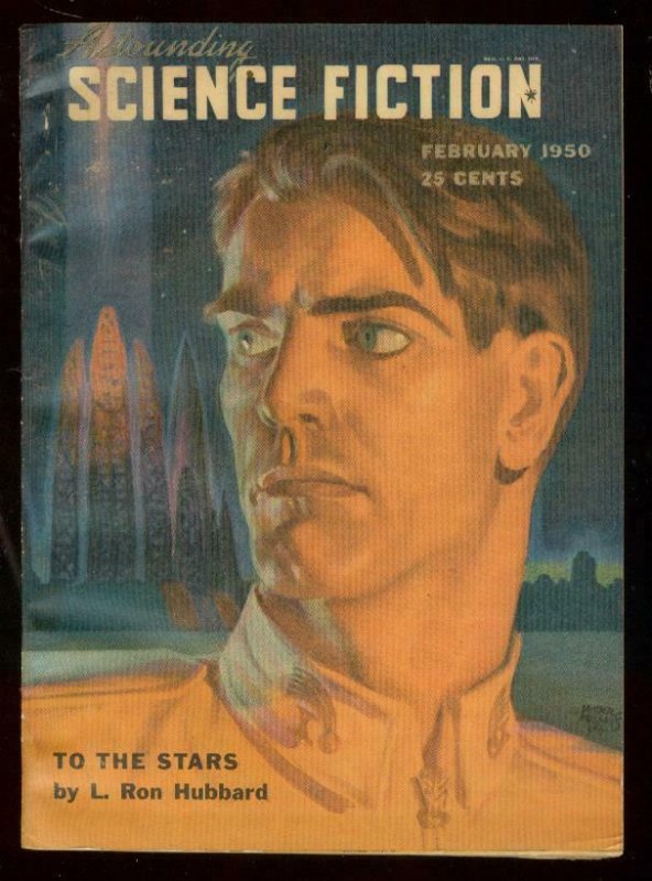 ASTOUNDING SCIENCE-FICTION FEB 1950-L RON HUBBARD-PULP- VF/NM 