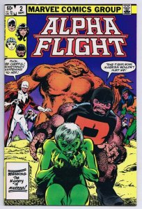 Alpha Flight #2 ORIGINAL Vintage 1983 Marvel Comics