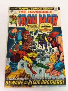 Iron Man #55 (1973) GD/VG Condition 1st Appearance of Thanos! 1 in spine split