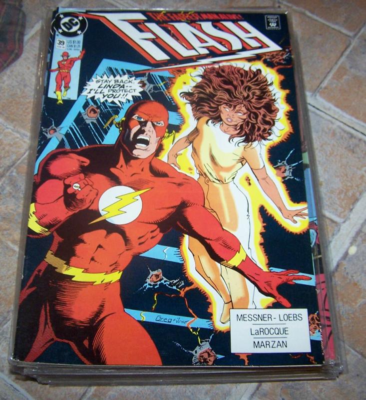 FLASH # 39 jun 1990 dc comics  cw tv show  WALLY WEST linda park