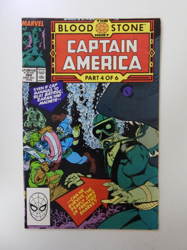 Captain America #360 Direct Edition (1989) 1st full appearance of Crossbones VF