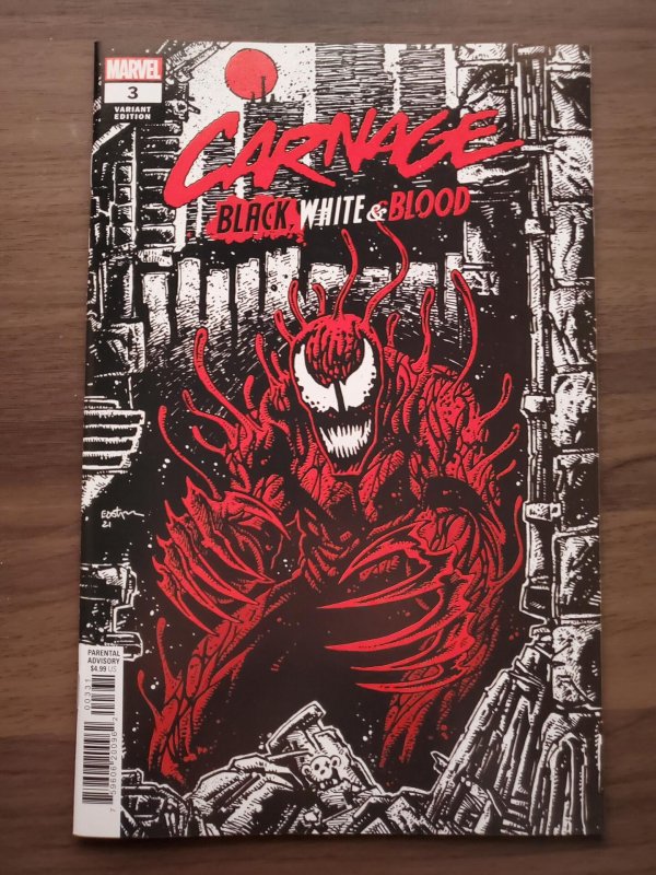 Carnage: Black White & Blood #2 Kevin Eastman Variant 1:25 (2021) - 