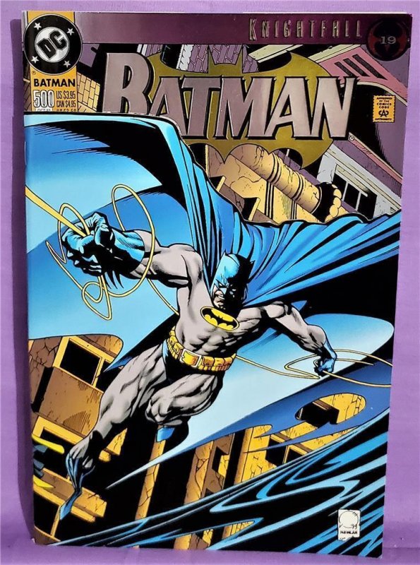 BATMAN #500 Joe Quesada Die-Cut Double Foil Cover Knightfall 19 (DC 1993)
