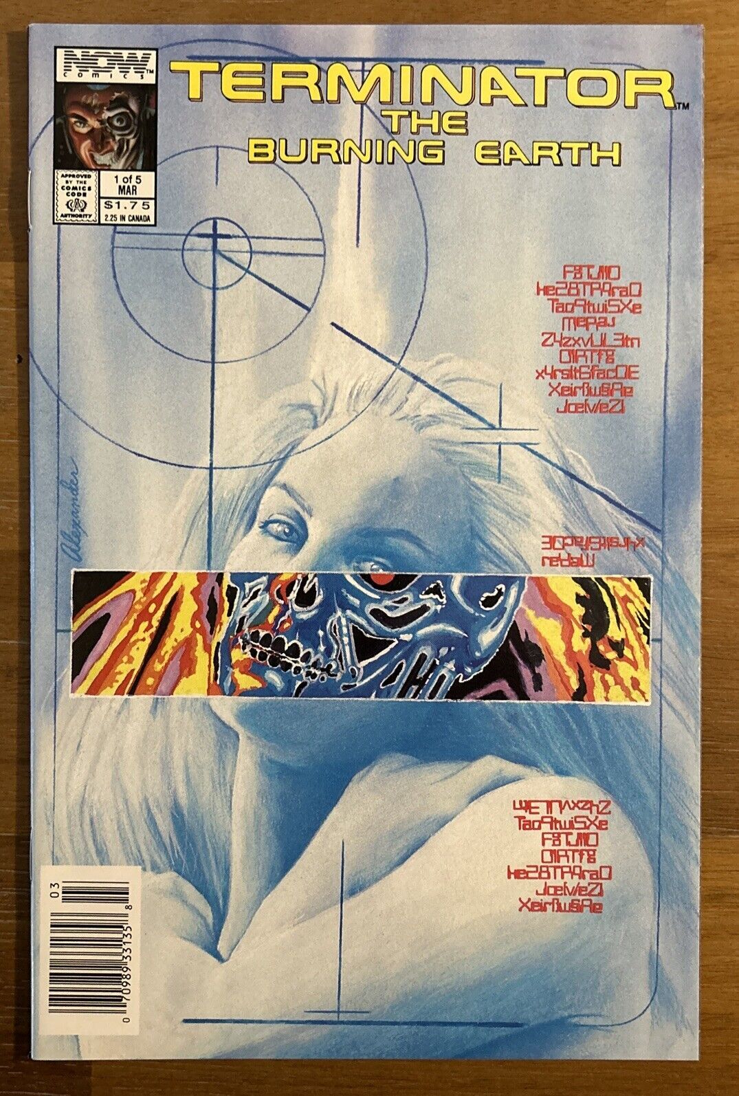 Terminator The Burning Earth Rare Newsstand Now Comics Alex Ross Nm Comic Books