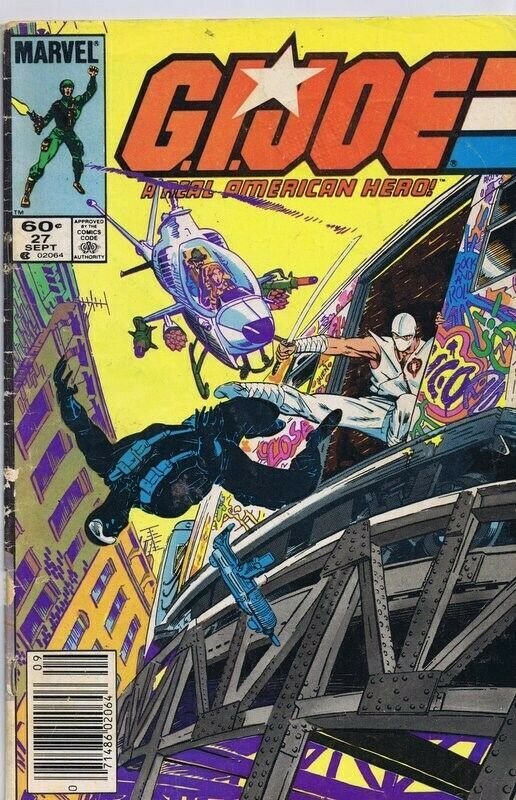 GI Joe #27 ORIGINAL Vintage 1984 Marvel Comics Origin Snake Eyes 1st App Timber