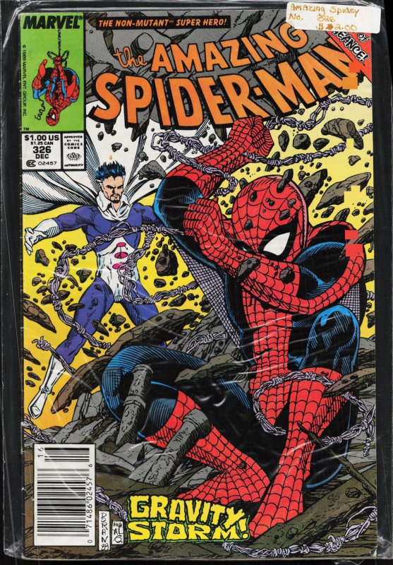 The Amazing Spider-Man #326 Newsstand Edition (1989) Spider-Man