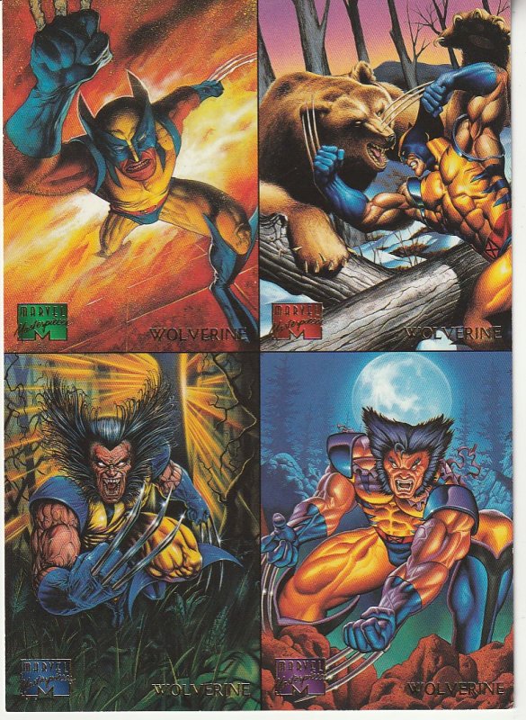 Marvel Masterpieces Uncut 4 Card Promotional Trading Sheet(Fleer Ultra, 1995)