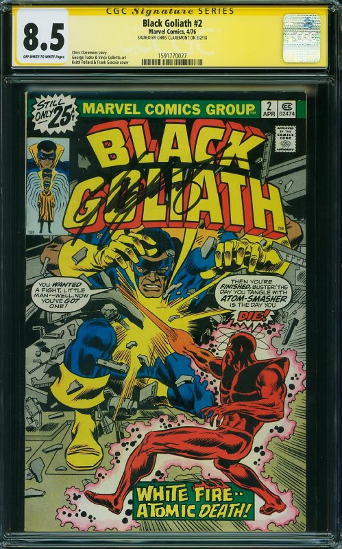 Black Goliath #2 (Marvel, 1976) CGC 8.5 Signature Series Claremont