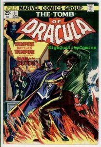 TOMB of DRACULA #21, Vampire, Blade, Wolfman, 1972, FN