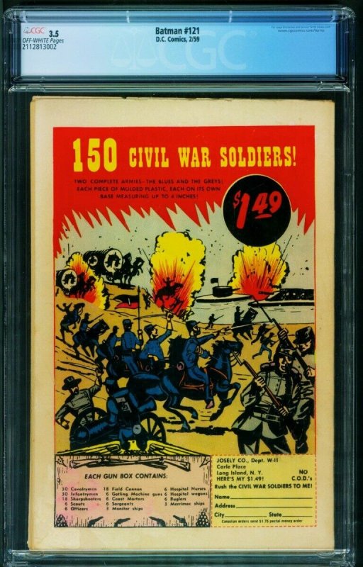 BATMAN #121 CGC 3.5-1959-FIRST MR. FREEZE-KEY-2112813002