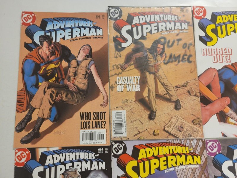 6 Adventures of Superman DC Comic Books #630 631 632 633 634 638 86 TJ27