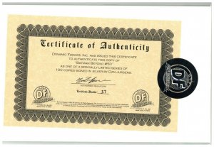 BATMAN BEYOND #50 DAN MORA COVER SIGNED IN SILVER DAN JURGENS W/COA NM.