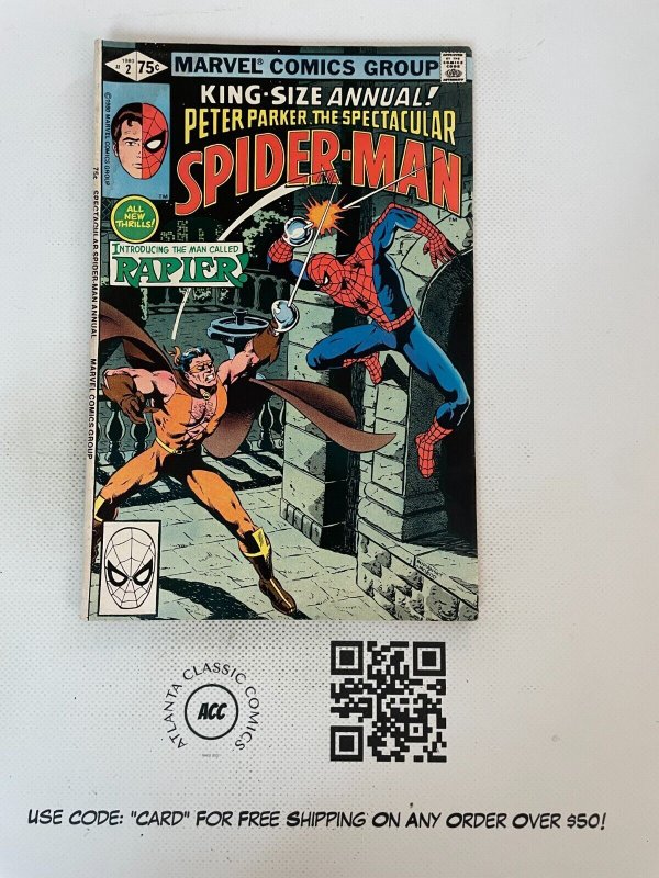 Spectacular Spider-Man Annual # 2 VG Marvel Comic Book Rapier Goblin 21 J219