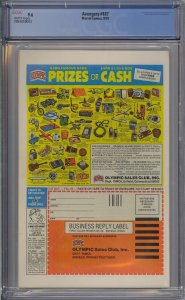 AVENGERS #187 CGC 9.6 NEWSSTAND WHITE PAGES