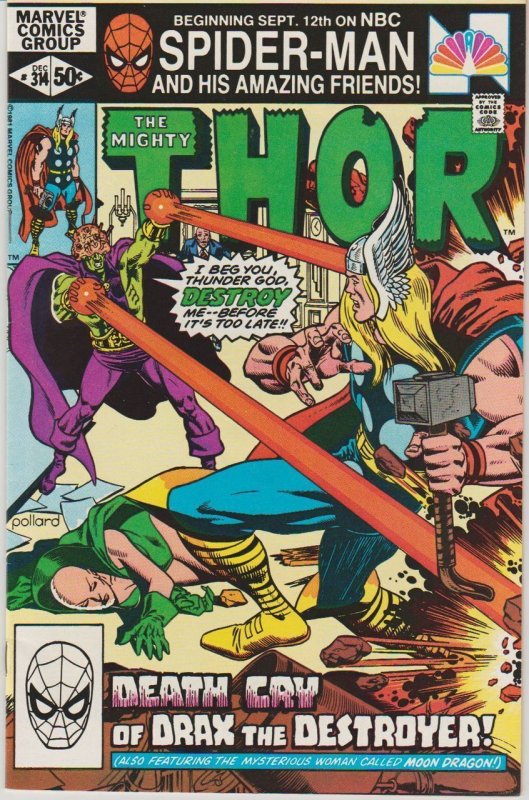 The Mighty Thor # 314 Cover A 1st Print VF+ Marvel 1981 [J7]