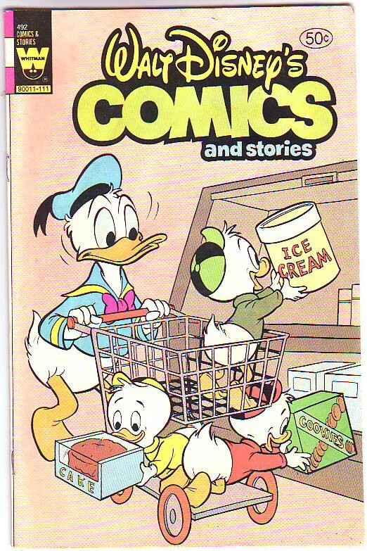 Comics and Stories, Walt Disney's #492 (Jan-81) FN- Mid-Grade Donald Duck, Hu...