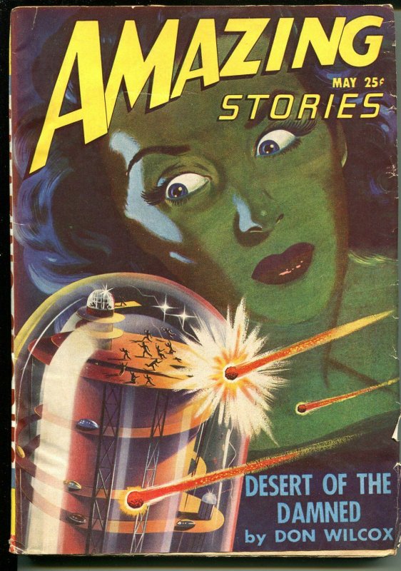 Amazing Stories 5/1947-Ziff-Davis-pulp sci-fi-Richard S Shaver-Teason-FN