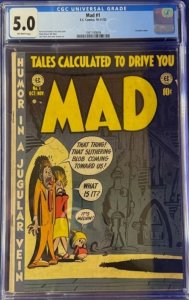 Mad #1 CGC 5.0 OW Pages 1952 EC 1st Satire Comic