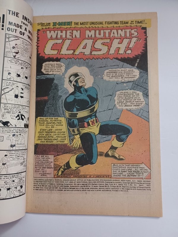 X-Men #93 - reprints X-Men #44 - Quicksilver - 1975 - (-VF)