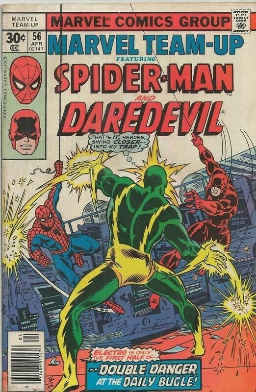 Marvel Team Up #56 ORIGINAL Vintage 1977 Marvel Comics Spider-Man Daredevil