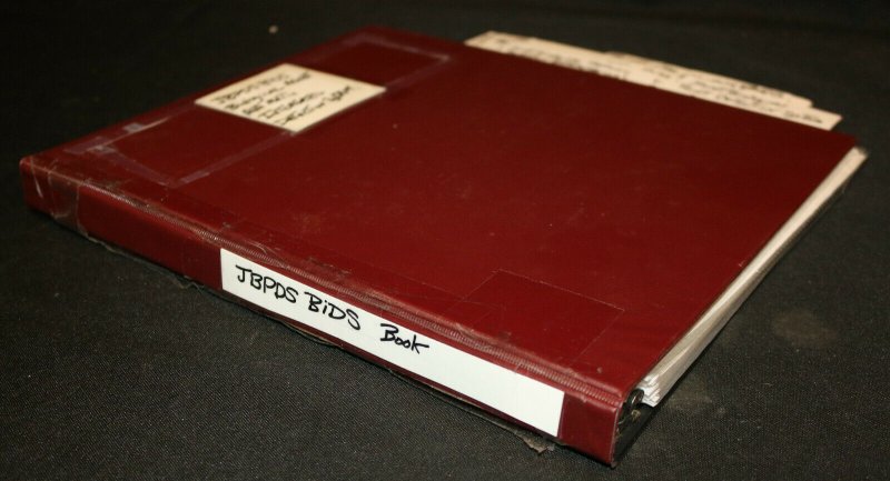 Joe Kubert's Reference Guide Binder w COA - JBPDS BIDS Biological Agent Auto