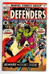 Defenders #21 - Mark Jeweler Variant - 1975 - FN