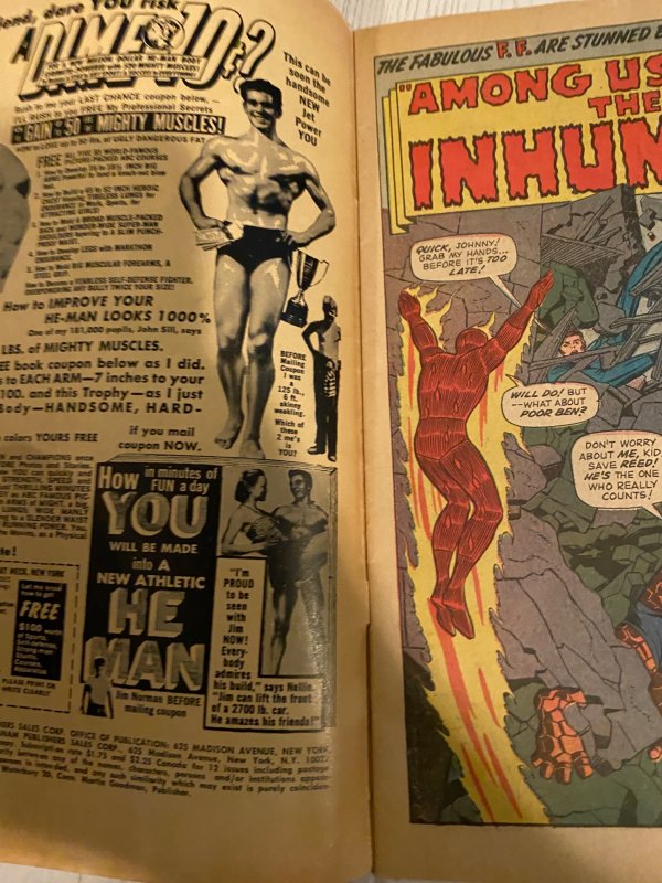 Fantastic Four #45 (1965)first inhuman app market marks inside back cover