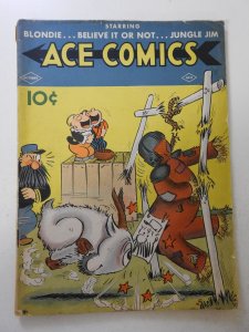 Ace Comics #19 (1938) FR/GD Condition 3 in cumulative spine split