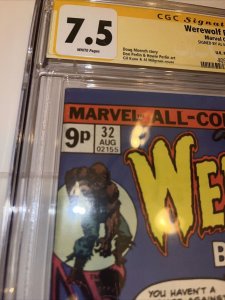 Werewolf By Night (1975) # 32 (CGC 7.5) 1st App Moon Knight • Rare UK Edition