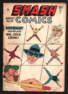 Smash Comics #78 1948-Quality-Midnight-Lady Luck-Jester-Black X-Costumed hero...