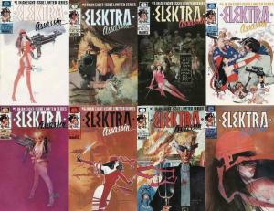 ELEKTRA ASSASSIN 1-8  MILLER & SIENKIEWICZ complete set COMICS BOOK