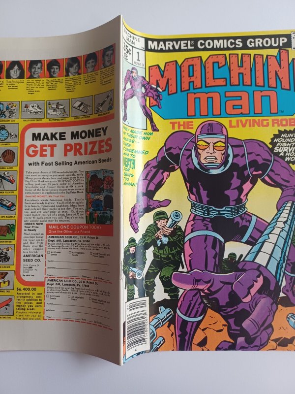 Machine Man #1 newssatnd - Jack Kirby - 1978 - VF