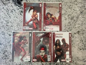 5 Ultimate Elektra Marvel Comic Books # 1 2 3 4 5 NM Daredevil Avengers 12 CH23