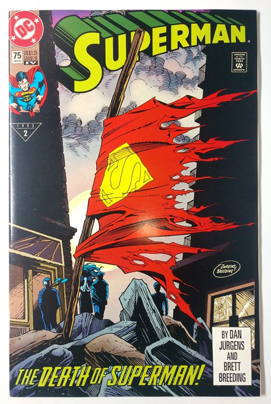 Superman #75 (9.0, 1993) Death of Superman & Doomsday