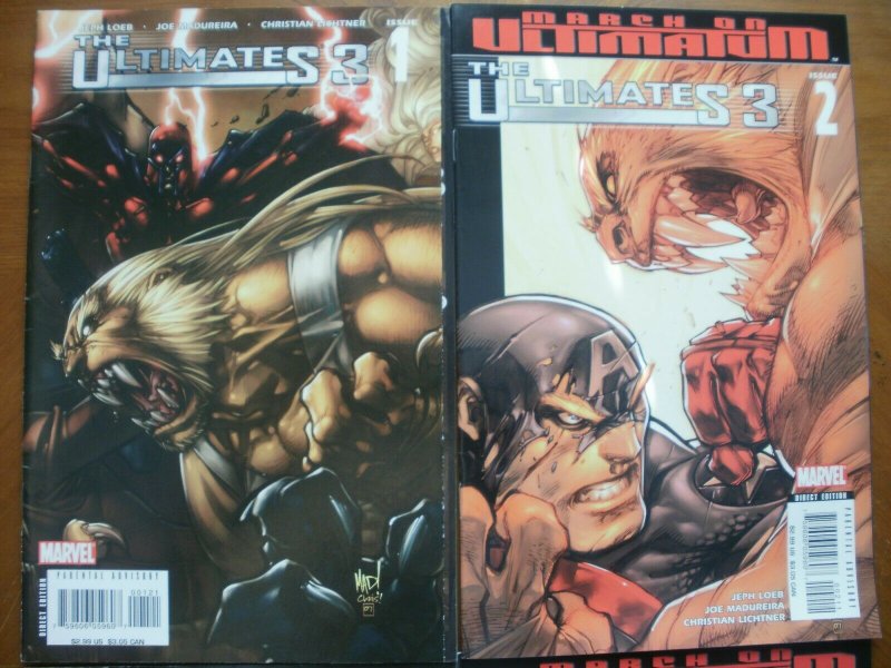 4 Marvel Comic:THE ULTIMATES 3 #1 #2 #3 #4 (2008) Captain Iron Man Thor Wasp