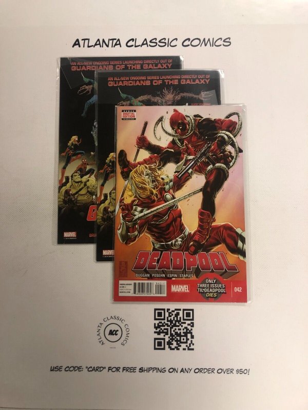 3 Marvel Comic Books Deadpool # 40 041 042   Hulk Thor 52 KE1