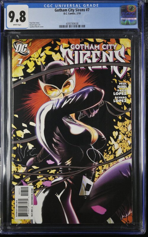 GOTHAM CITY SIRENS #7 CGC 9.8-Catwoman comic book 4393769008