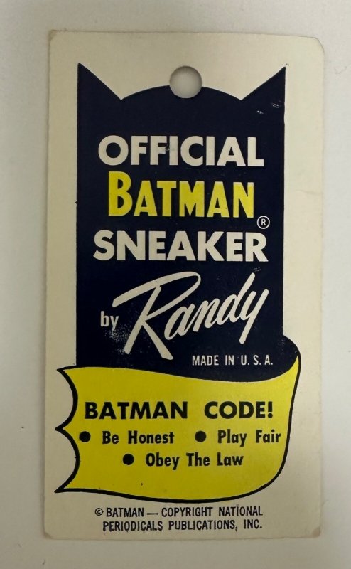 Vintage 1966 Randy BATMAN Sneaker Shoes Complete MIB With Ring & Inserts! RARE!
