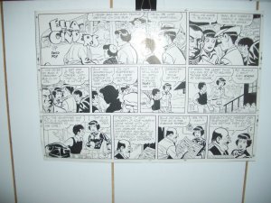 ELLA CINDERS COMIC PRODUCTION ART APR-8 1956 FRED FOX VG