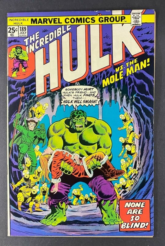 Incredible Hulk (1968) #189 VF+ (8.5) Mole Man Herb Trimpe | Comic ...