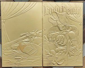 LADY DEATH: The Odyssey (1996) NM- Gold Foil Premium Embossed Wraparound Cover