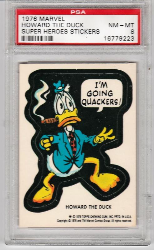 1976 Marvel Howard the Duck Sticker PSA 8 (NM-MT)