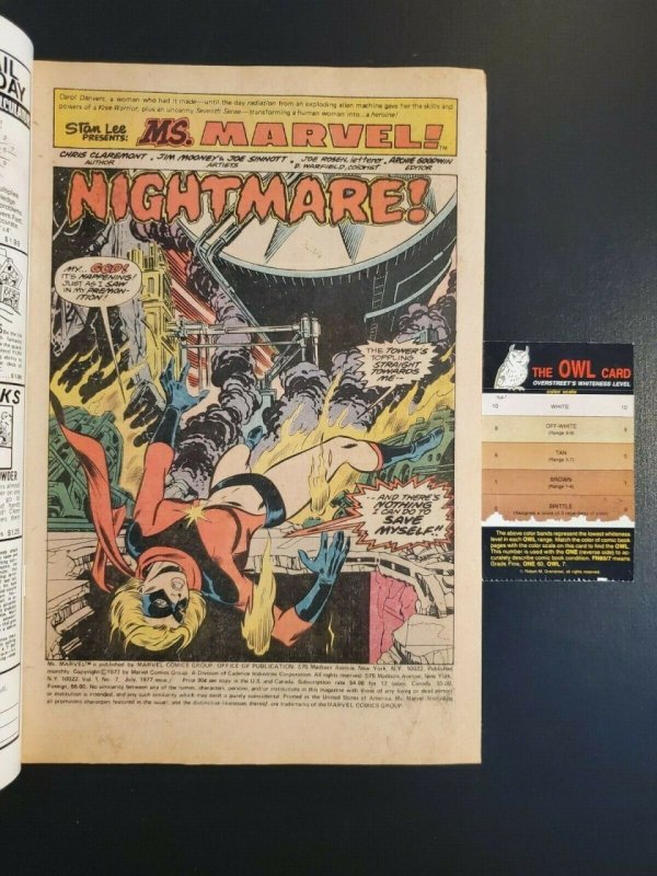 Ms. Marvel #7 (1977) VF- (7.5) Nightmare! Modok cover/story|