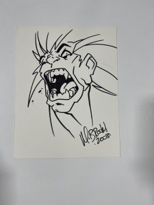 Mark Brooks Original Art Sketch Of Sabretooth Pencils Inks 8.5x11 Cardstock