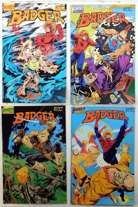 Badger Lot of 4 #6, 12, 15, 24 (1985) First Comics 1st Print Comic Books